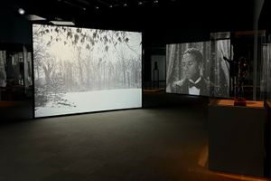Isaac Julien, _Once Again… (Statues Never Die)_ (2022). Exhibition view: Whitney Biennial 2024: _Even Better Than the Real Thing_, Whitney Museum of American Art, New York (20 March–11 August 2024). Courtesy Whitney Museum of American Art. Photo: Ashley Reese.